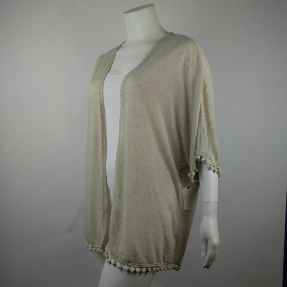 St Johns Bay Kimono Pom Pom 1X NWT - Picture 6 of 7